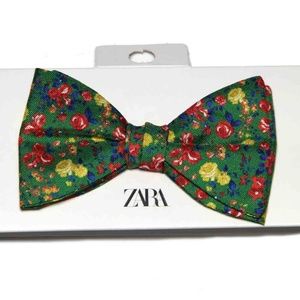 Zara Floral Bow Tie Italian Silk Men's